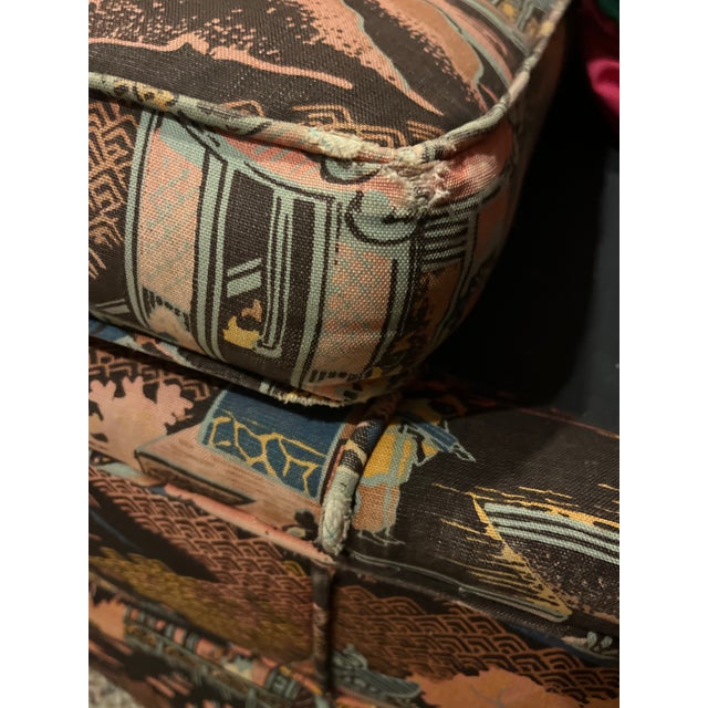 1960s Chinoiserie Upholstered Sofa For Sale - Image 6 of 6