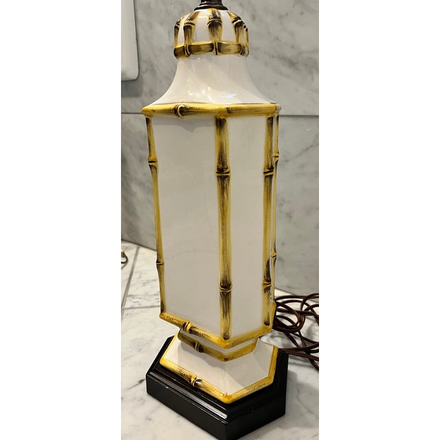Mid 20th Century Palm Beach Bamboo Ceramic Frederick Cooper Lamp For Sale In Saint Louis - Image 6 of 14