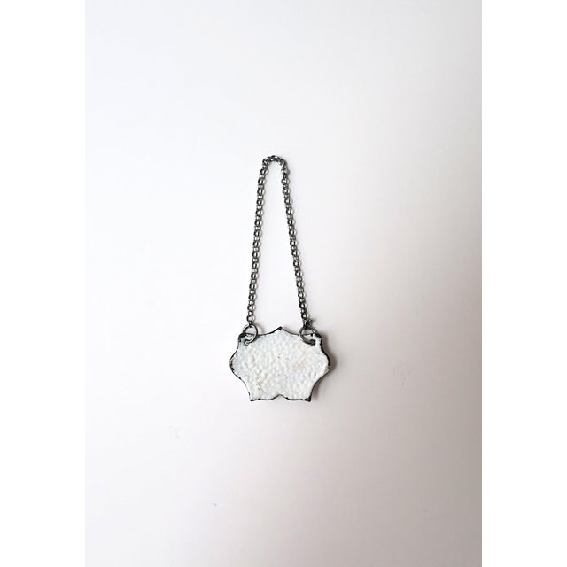 Rococo Antique Enamel Bottle Tag For Sale - Image 3 of 7