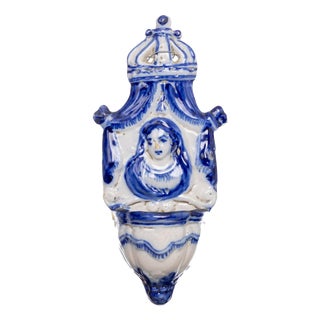 Hanging Holy Water Font in Earthenware, 19th Century For Sale