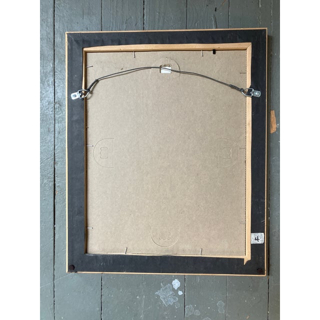 Mid-Century Modern 1970’s Chagall Print Vintage Carved Wood Frame For Sale - Image 3 of 3