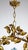 Gold-Plated Metal Flowers Wall Light, 1940s For Sale - Image 13 of 18