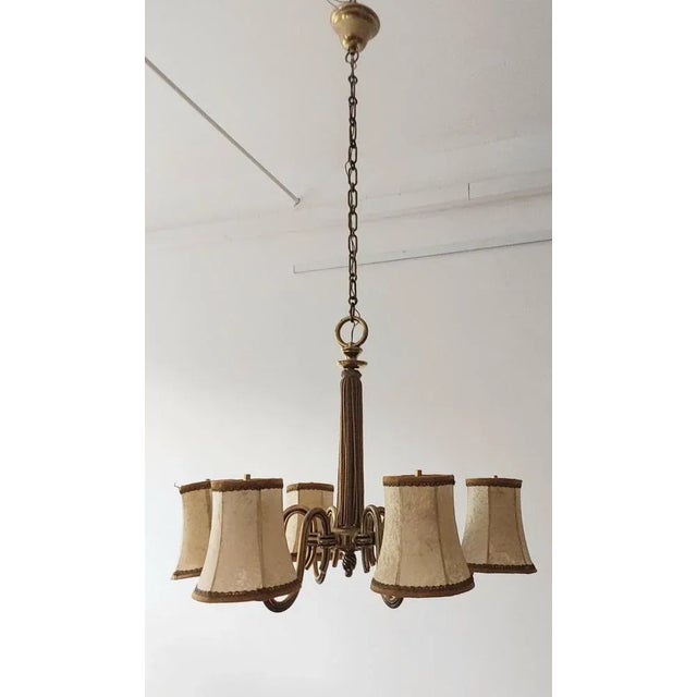 Metal Viennese Modern Ceiling Lamp by Hugo Gorge, 1930s For Sale - Image 7 of 7