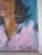 Fabulous Mid Century portrait of a woman in abstract design. Framed in a gilt frame, the outer dimensions are 13.75"H x...