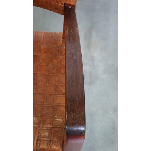 Shaker Chairs with Woven Leather Seats and Backrests from Schuitema, Set of 2 For Sale - Image 10 of 17