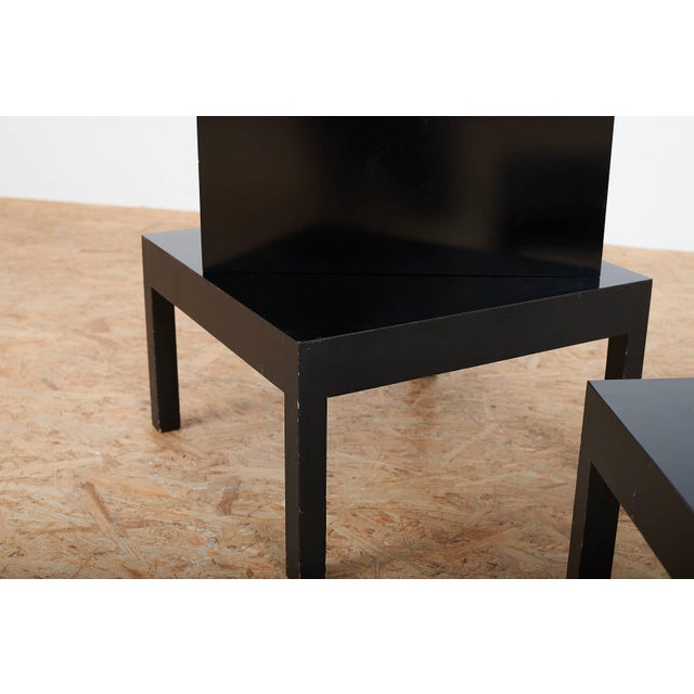 Vintage Nesting Tables in Wood Lacquered Black by Ulrich P. Wieser for Wohnbedarf, 1958, Set of 3 For Sale - Image 12 of 17