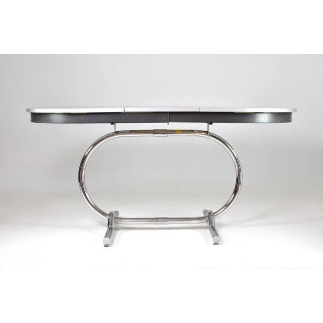 1960s French Extendable Kitchen Formica and Chrome Dining Table For Sale - Image 12 of 12