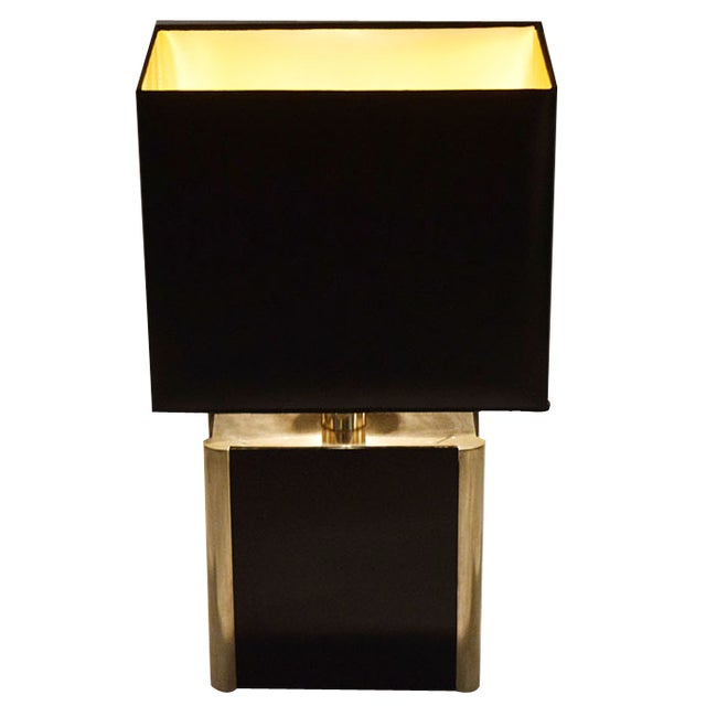 Vintage Acrylic Glass and Metal Table Lamp from Romeo Rega, 1970s For Sale