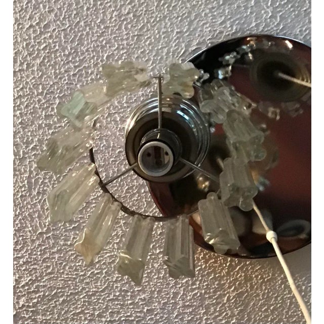 1970s Vintage 1970s Sculpture 3-Light Murano Glass Cluster Cylinder Pendant, Italy For Sale - Image 5 of 13