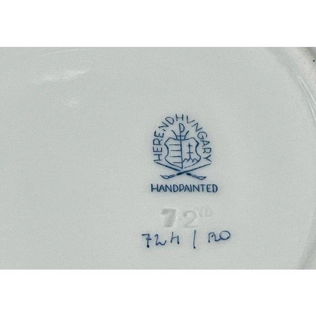 Porcelain Rothschild Cups and Saucers from Herend Hungary, 1960s, Set of 12 For Sale - Image 3 of 6