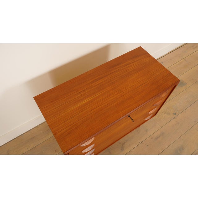 Brown Vintage Danish Chest of Drawers in Teak, 1960 For Sale - Image 8 of 12
