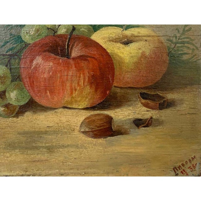 Oil Painting Still Life With Apples For Sale - Image 6 of 12