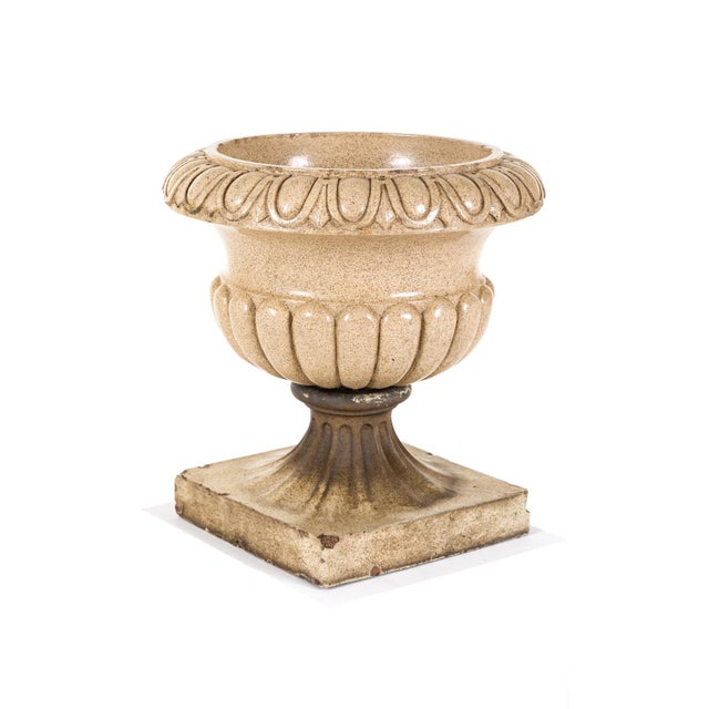English Salt Glaze Garden Urn For Sale - Image 3 of 13