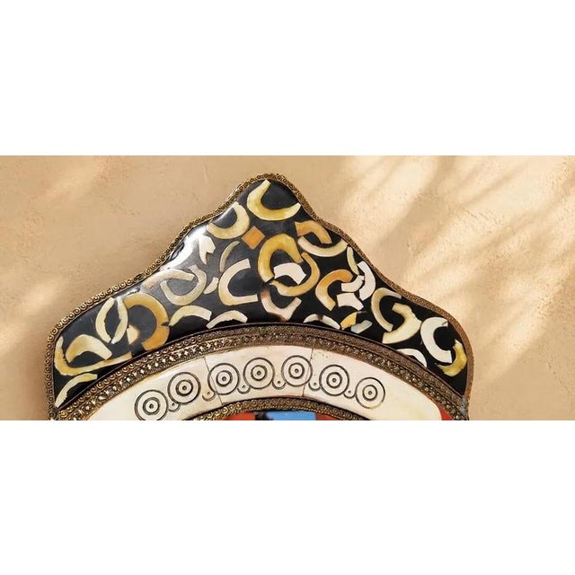 Art Deco Vintage Moroccan Style Handcrafted Inlay Wall Mirror For Sale - Image 3 of 6