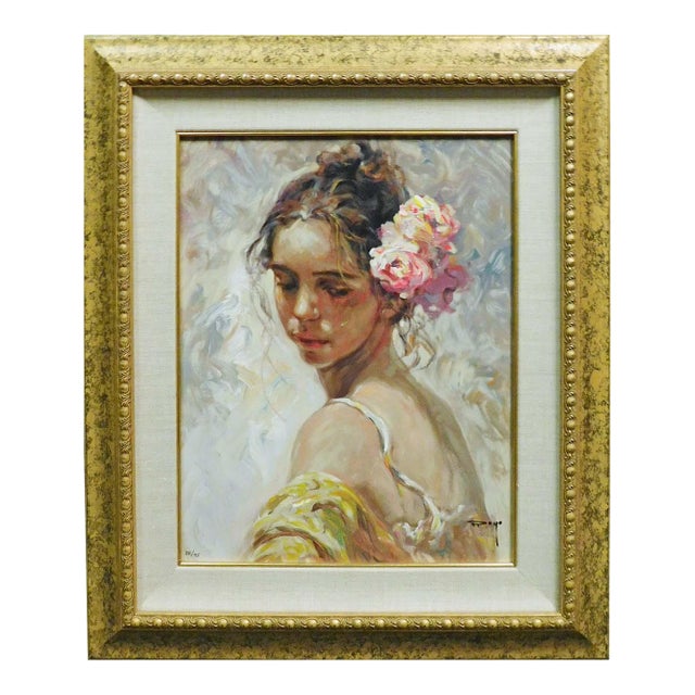 Royo La Perla Hand Signed Art Serigraph on Board H.Signed For Sale