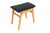Vintage Ottoman in Solid Wood and Fabric For Sale - Image 5 of 11