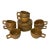 Vintage 1960s Monmouth Pottery "Mojave" Cup and Saucer Set Featuring a Brown Speckled Glaze, Service for 8 For Sale