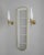The lamps were sourced in Italy. They have a brass structure and a shade made of matte opal glass in white. Their shape...