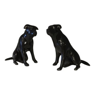 Restoration Hardware Bronze Labrador Retriever Bookends - a Pair For Sale