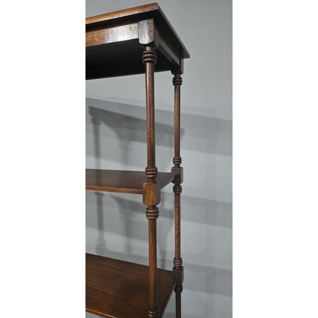 Wood Tall Vintage Stand in Mahogany, 1920 For Sale - Image 7 of 9