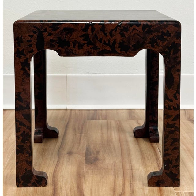 Vintage Petite Stenciled Accent Table, Riser or Plant Stand For Sale - Image 4 of 8