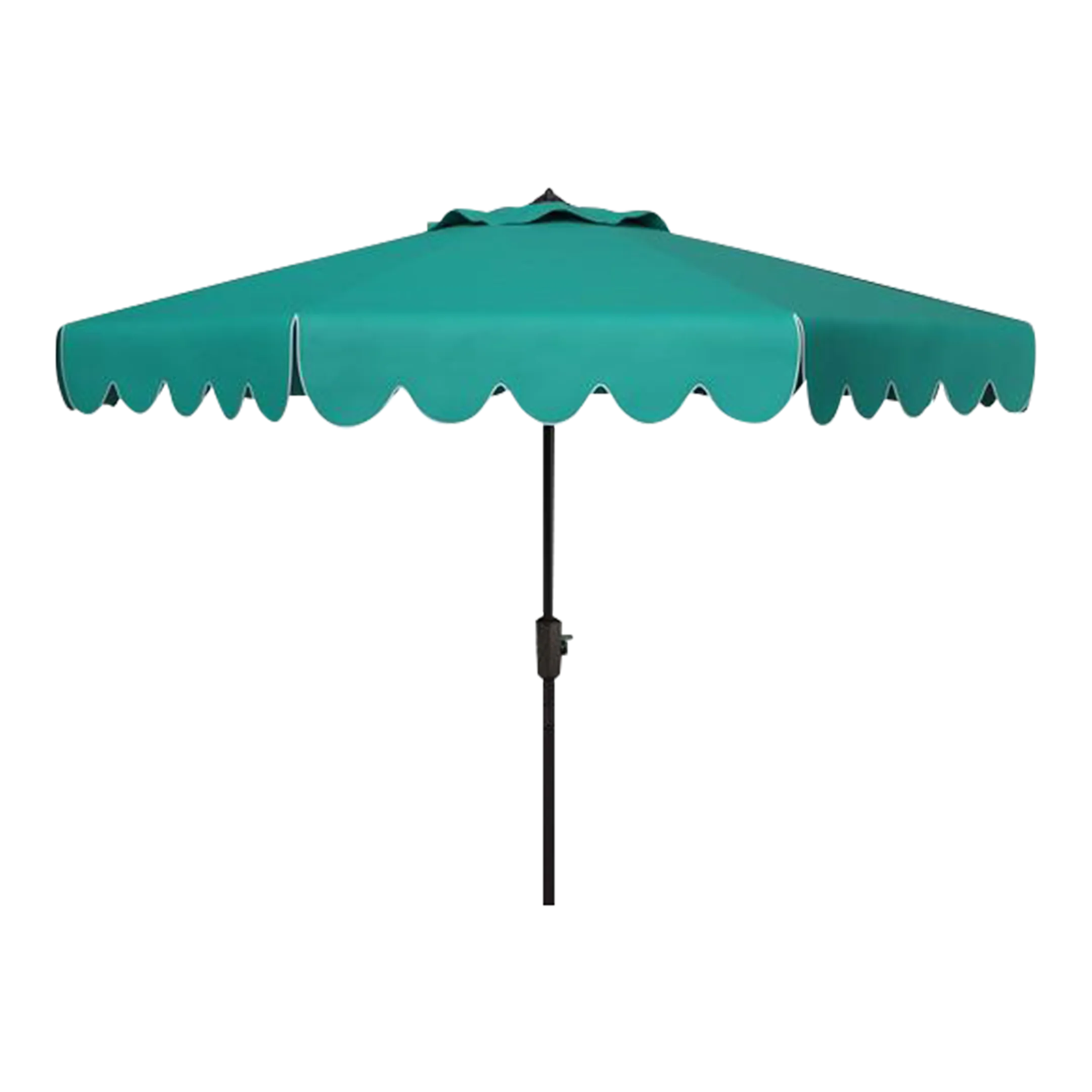 hunter green patio umbrella SAFAVIEH Ronette Fringe 9 ft Crank Outdoor inch diameter 10 ft Patio Umbrella 3-Tiered