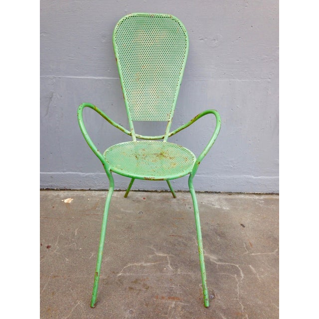 Metal Rustic Green Metal Butterfly Chair For Sale - Image 7 of 12