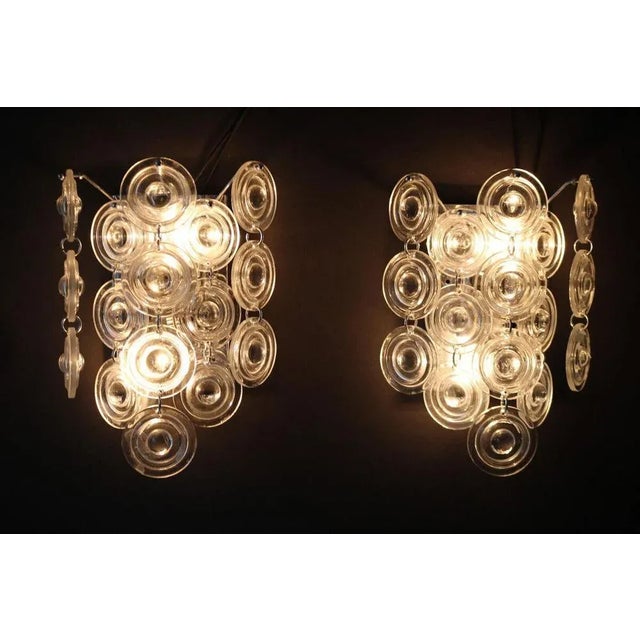 Silver Space Age Crystal Wall Lights from Kinkeldey, 1970s, Set of 2 For Sale - Image 8 of 9