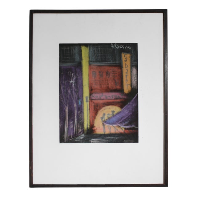 Henryk Barczyński, Paris, 1920, Pastel on Paper For Sale