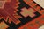 1910s Handwoven Antique Persian Kilim Rug in Wine Black and Orange Geometric Pattern For Sale - Image 5 of 7