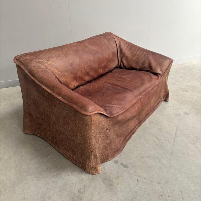 Vintage Leather 2-Seater Sofa, 1970s For Sale - Image 12 of 18