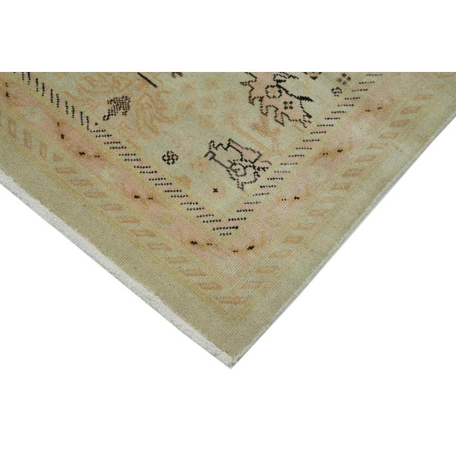 Vintage Hand-Knotted Oushak Runner Rug, 2000s For Sale - Image 4 of 7