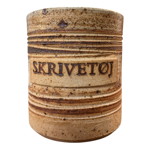 Stationery Stoneware Pen Holder from Tue Poulsen, Denmark, 1960s For Sale