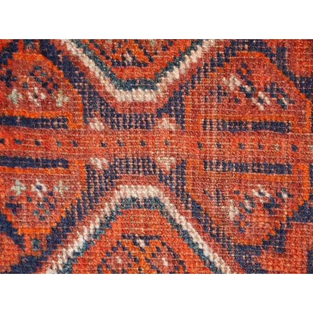 Textile 1900s Handmade Antique Persian Shiraz Distressed Rug For Sale - Image 7 of 10