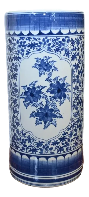 Chinese Ming Porcelain Urn or Umbrella Stand, 1930s
