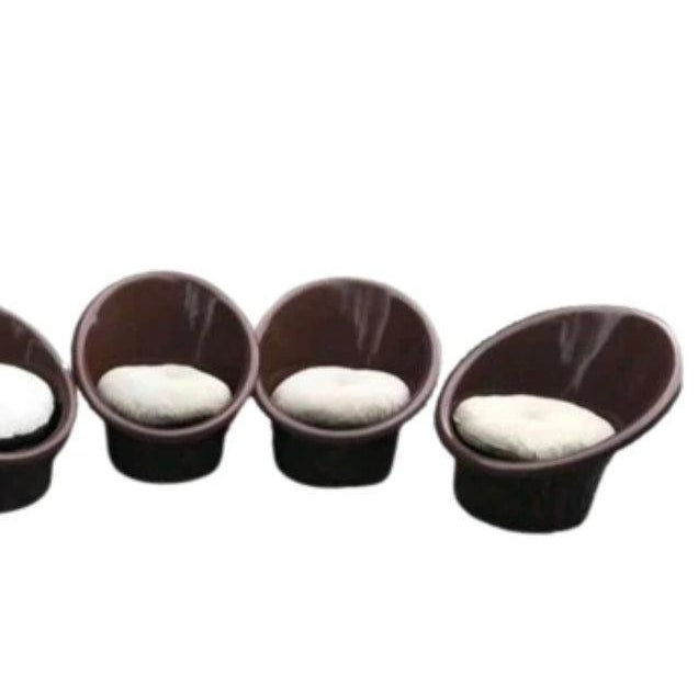 Skopa armchairs by Ole Gjerlov Knudsen & Torben Lind by Orth Plast / Ikea, 70s / set of 6 Height 62 Width 74 depth 68 Seat...