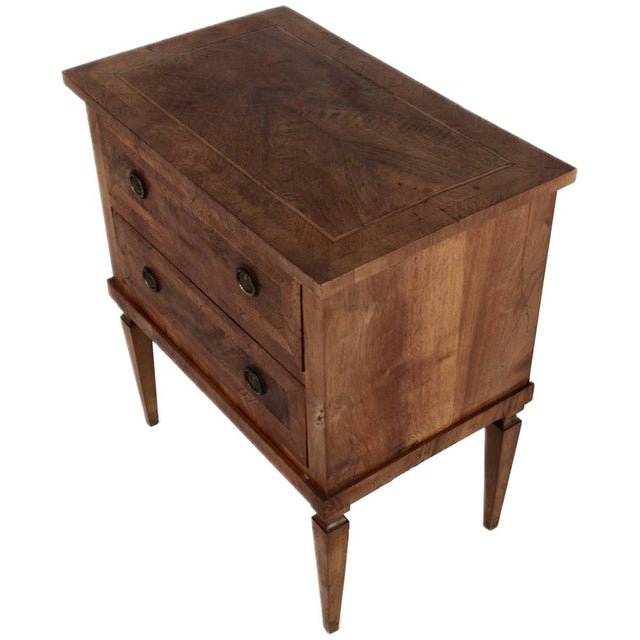 Small Antique Baroque Louis XVI Chest of Drawers in Walnut, 1800 For Sale - Image 15 of 18