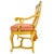 Early 20th Century Venetian Rococo / Louis Revival Style Yellow Wood Upholstered Accent Side Chairs - A Pair For Sale - Image 14 of 17