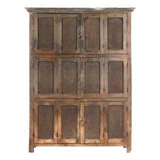 Storage Cabinet in Solid Wood and Zinc For Sale