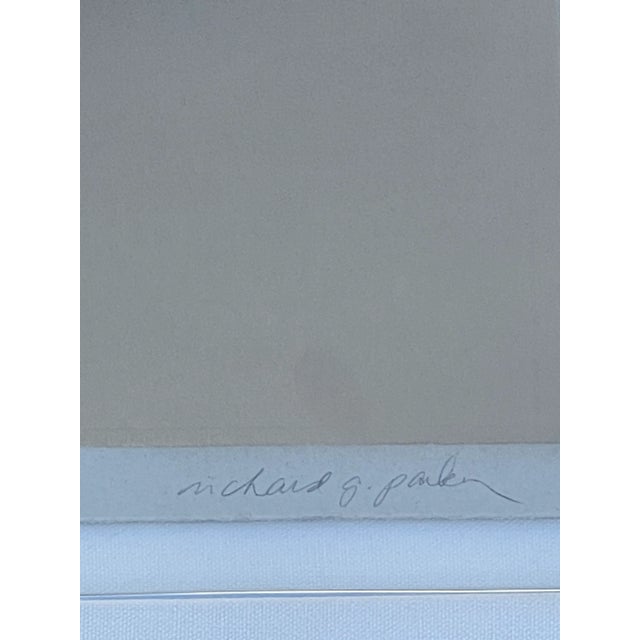 Late 20th Century Original Richard Parker Geometric Pastel Painting For Sale - Image 4 of 8