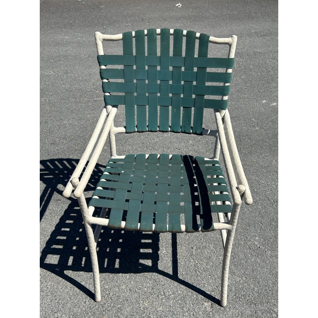 Beautiful Vintage Aluminum Brown Jordan Patio Set Table & 6 Chairs For Sale - Image 10 of 10