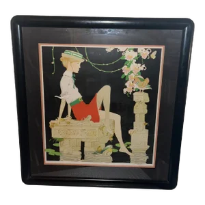Artists Proof Art Nouveau Figurative Phillipe Henri Noyer Framed Signed Lithograph