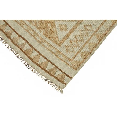 Beige Bohemian Runner Rug For Sale - Image 4 of 7