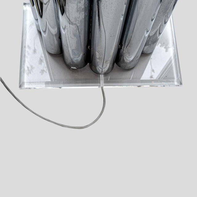 Steel Tube Wall Lamps by Gaetano Sciolari, 1970s, Set of 2 For Sale - Image 6 of 10