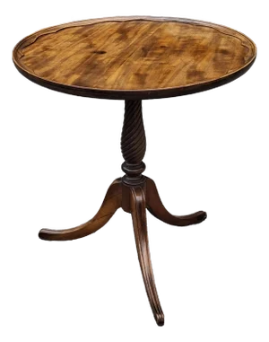 Late 19th Century English Georgian Style Mahogany Pue Crust Tea Table