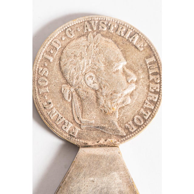 Carl Auböck Silver-Plated Brass Coin Bottle Opener by Carl Aubock, 1950s For Sale - Image 4 of 6