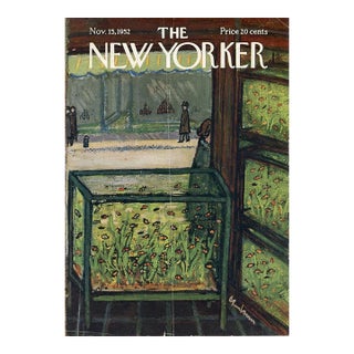 1952 Original New Yorker Magazine Cover, November 15, Abe Birnbaum Cover Art, Pet Shop For Sale