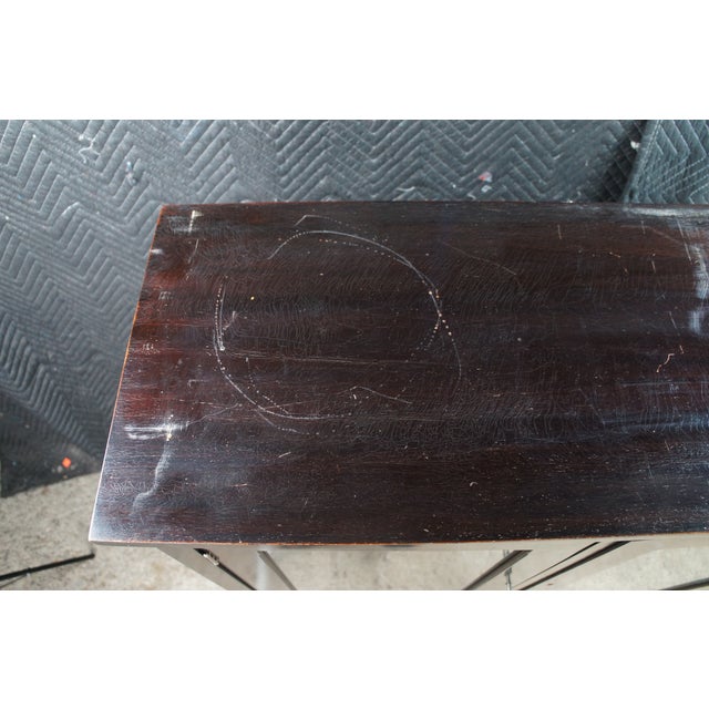 Antique Novelty Wood Works Co. Mission Style Mahogany Bookcase Display Cabinet For Sale - Image 11 of 14