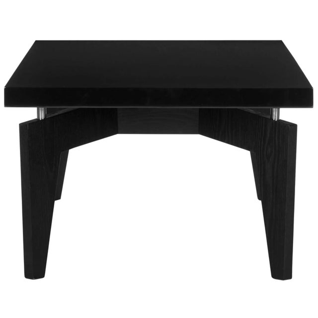 Modern Retro Lacquer Floating Top Coffee Table in Black For Sale - Image 3 of 8