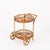 Mid-Century Modern French Riviera Bamboo and Rattan Round Bar Cart by Franco Albini, 1960s For Sale - Image 10 of 11
